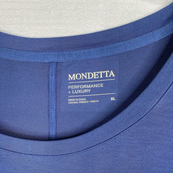 Mondetta Top Womens XL Blue Performance Luxury Tee Shirt Boxy Jersey Knit Active - Picture 6 of 9